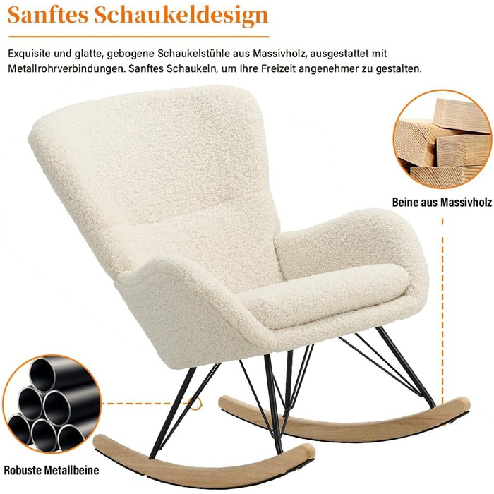 Шоукель-крісло Vielllliving для спальні, 150 кг, темно-сірий (бежевий), 98x100x73 см