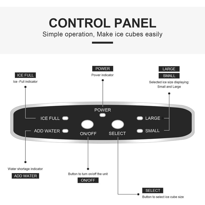 Льодогенератор побутовий Eiswürfelmaschine 12 кг/добу, швидкий (9 кубиків за 6-8 хв), компактний, портативний для дому, кухні, бару