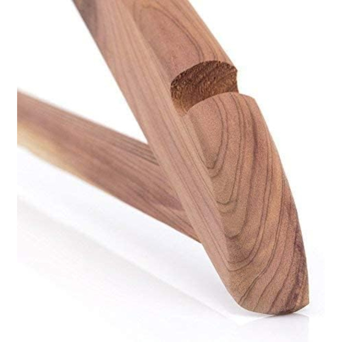 Дерев'яні вішалки для одягу Hangerworld Zedernholz 10 шт., 44 см, з нековзним підвішуванням для штанів, захист від молі