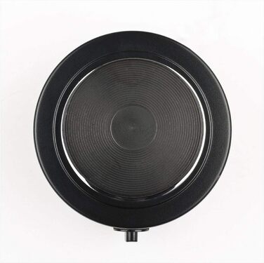 Електрична плитка Girmi PE26 з чавунною поверхнею, 1500 Вт, 5 температурних режимів, діаметр 18,5 см, чорна