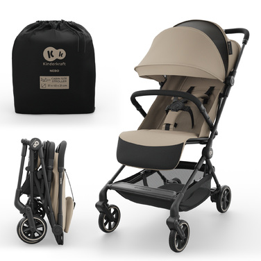 Дитячий прогулянковий візок Kinderkraft NEBO — легкий, компактний, для ручної поклажі (до 22 кг)