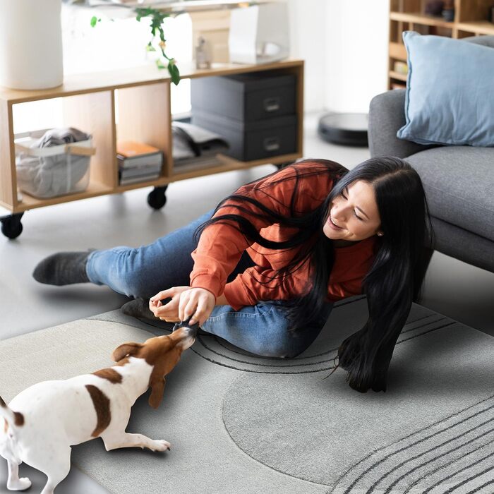 Короткий ворс - 80x150см - килим для вітальні бохо геометричний сучасний скандинавський килим для вітальні спальня (120 x 170 см, сірий)