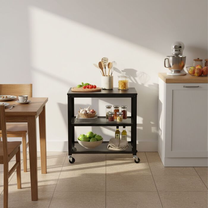 Rollwagen з трьома ящиками (чорний) від Relaxdays