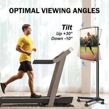 Підставка для телевізора XINLEI, телевізійна візок для телевізорів 13-50 дюймів, регульована висота, кут нахилу 30°, з колесами, VESA 200x200 мм, ML1350