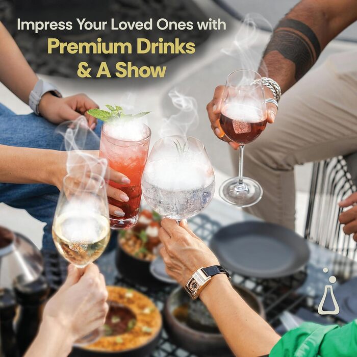 Набір для копчення віскі Cocktail з ліхтариком | Комплект для копчення віскі All-in-One з 6 смаками деревини – бурбон, ретро-набір, ідеальний подарунок для чоловіків, чоловіка