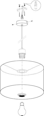 Настільна лампа EGLO Viserbella, 1 полум'я, вінтаж, приліжкова лампа зі сталі та текстилю, лампа для вітальні в кольорі шампань, золото, лампа з вимикачем, цоколь E27 (підвісний світильник Ø 38 см)