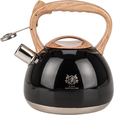 Чайник Karl Hausmann Induktion 3L з автоматичним свистком - нержавіюча сталь, підходить для всіх плит