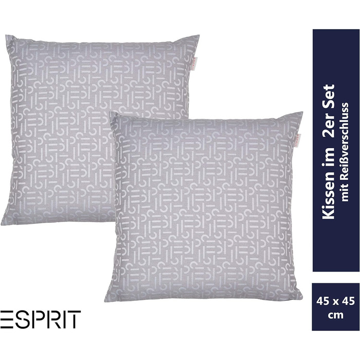 Набір декоративних чохлів для подушок ESPRIT Scatter 2 сірі