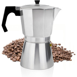 Еспресо-машина ACTIV CUISINE, 6 алюмінієвих чашок, кавник для еспресо, кавоварка для приготування мокко, Італійська кавоварка для приготування кави