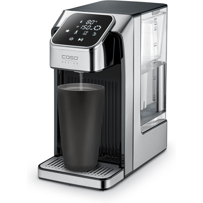 CASO HW 770 Advanced: Диспенсер гарячої води з фільтром, 13 температурних режимів (40-100°C), функція пам'яті, економія енергії до 50%