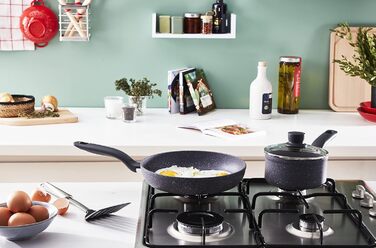 Набір посуду Lagostina Antea 8 предметів: каструлі та сковорідки, алюміній, сірий