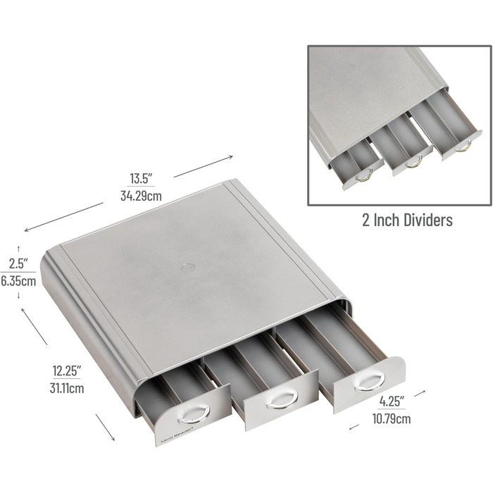 Організатор для капсул кави Mind Reader TRAY6-WHT - 36 місць, сумісний з K-Cup, CBTL, Verismo, Dolce Gusto