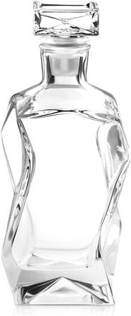 Графин для віскі Maverton набір з 4 склянок для віскі з гравіюванням-графин для віскі об'ємом 700 мл-подарунок на день народження для чоловіків- (справжній цінитель)