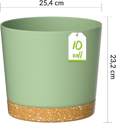 Набір горщиків для квітів ZMTECH 30,5 см (2 шт.) - пластикові, з піддоном, для дому та саду