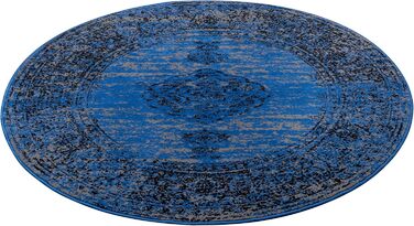 Килим Hanse Home Gloria Orient Rug Round різнокольоровий вінтаж для вітальні, передпокою, їдальні (джинси, 160см)