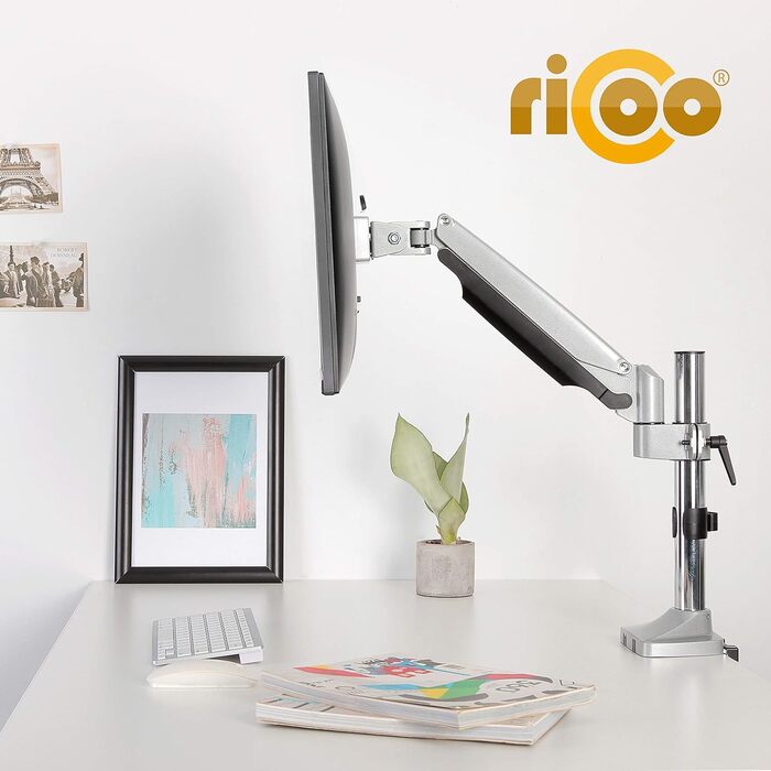 Кріплення для монітора RICOO TS3011: регульована підставка для монітора 13-34 дюймів, VESA 75x75/100x100, для кріплення на стіл