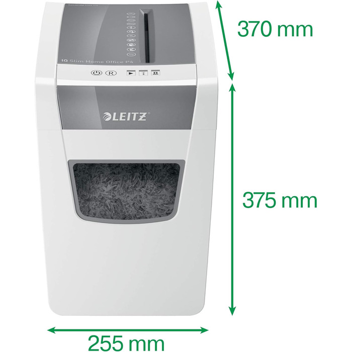 Шредер Leitz IQ Aktenvernichter Home Office: безпечний знищення документів, P4, 23L, для офісу, білий