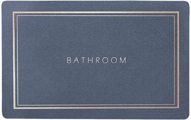 Супер вбираючий килимок для підлоги, швидковисихаючі Килимки для ванної, вбираючі домашні Килимки для ванної, нековзні гумові підлоги, легко миються, простий килимок для ванної (40 * 60 см, синій)