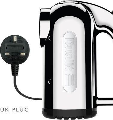 Міксер ручний DUALIT 89320, хром, нержавіюча сталь, з британською вилкою (UK Plug), срібний