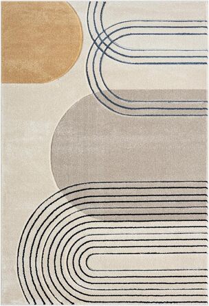 Килимовий бігун з коротким ворсом - 80x150см - килимовий килим для спальні в стилі бохо геометричний сучасний скандинавський (160 x 230 см, бежевий) - Boho Geometric Modern Scandinavian
