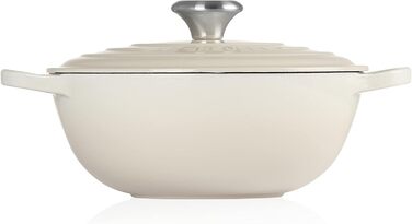 Каструля Le Creuset Signature з чавуну, 24 см, 4.1 л, для всіх типів плит (індукція), колір Meringue