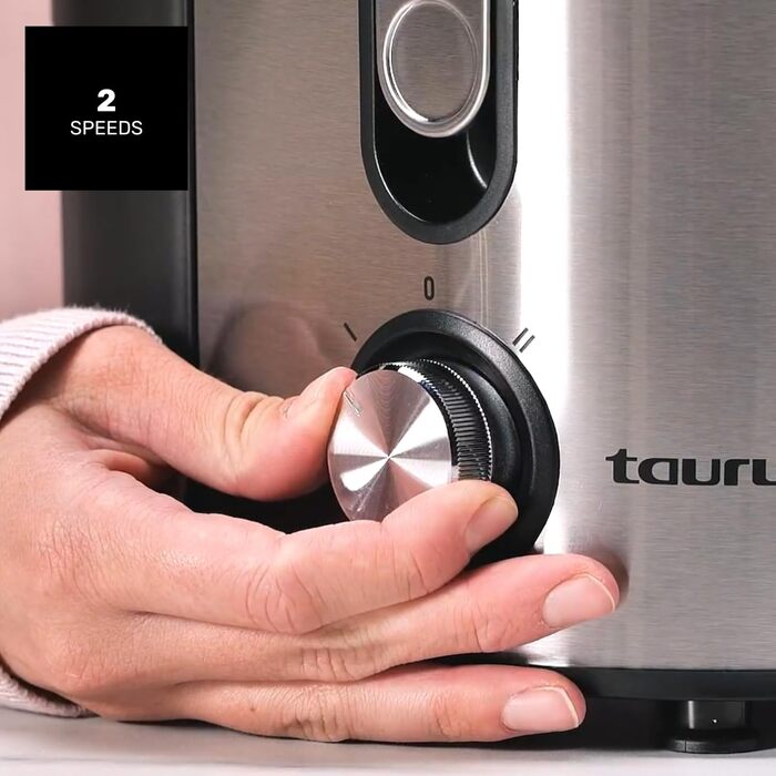 Тaurus Liquafruits Pro Compact - компактний соковичавник з нержавіючою сталлю, 600W, 2 швидкості, 350 мл, 1.2 л, анти-крапельна система