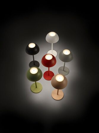 Бездротова настільна лампа Robert, LED, регулювання яскравості, USB зарядка, 30 см (пісок)