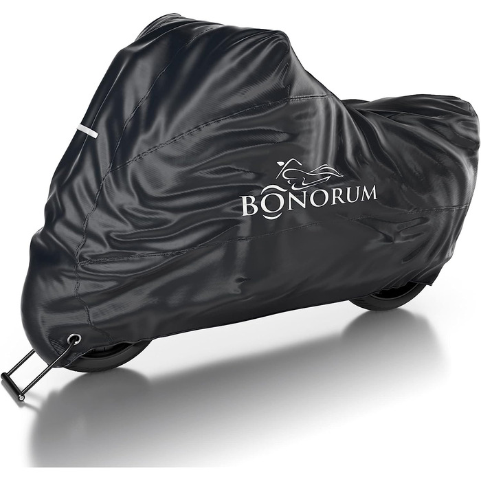 Чохол для мотоцикла Bonorum 245x105x125 см з тканини Оксфорд XXL 210D / чохол для мотоцикла Водонепроникний і водонепроникний з отвором для замка / захисний чохол для скутера і мотоцикла чорний