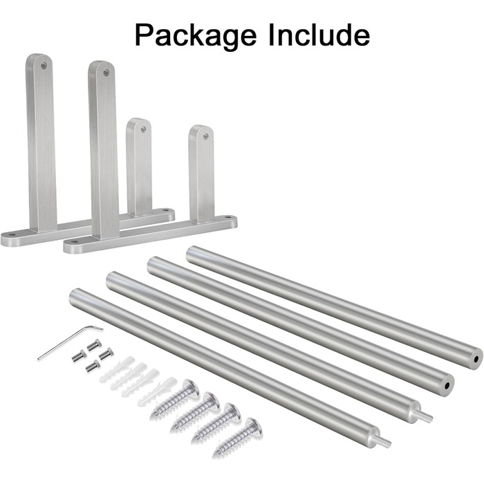 Тримач для рушників на стіну, 60 см, нержавіюча сталь, для ванної кімнати, спальні, кухні, щіткова нікель