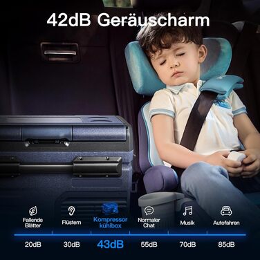 Компресорна холодильна сумка AAOBOSI 55L з двозонним охолодженням, WIFI-керуванням, USB-портом, 12/24V/100-240V, -20°C до 20°C для авто, вантажівки, човна, кемпінгу