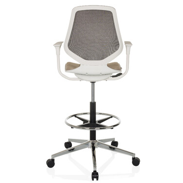 Офісне крісло / Барний стілець TOP WORK STYLE, тканина бежевого кольору, hjh OFFICE