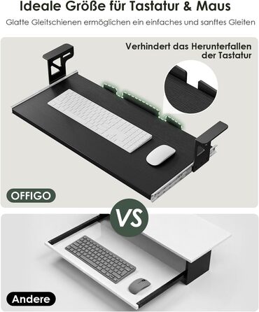 Електричний стіл OffiGo, 100x50 см, з підставкою для клавіатури, 3 режими пам'яті, для роботи та навчання, білий