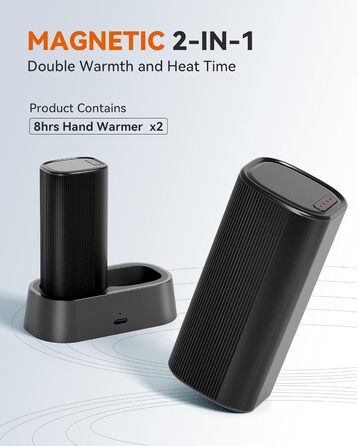 Електричні грілки для рук KINREECELL 2 шт., 4 рівні нагріву до 136°F, батарейні, компактні, час роботи до 16 годин, для гольфу, катання на лижах, кемпінгу, зимові подарунки