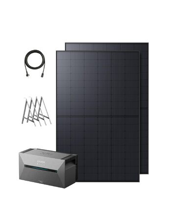 Anker SOLIX: Сонячна електростанція для балкона (890W | 1600Wh) з акумулятором, 2 MPPT, 2 сонячні панелі, 1600Wh, 2x 445W Topcon, кріплення
