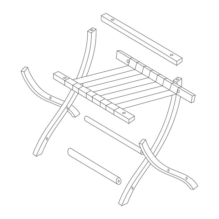 Підставка для валізи Relaxdays чорного кольору з захистом для стін