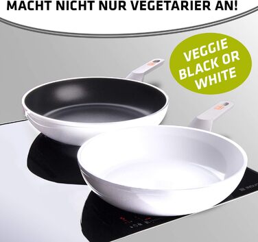 Сковорода Berndes Alu Veggie White Induction, з антипригарним покриттям, з високим бортиком, 4,2 л (сковорода, 24 см)