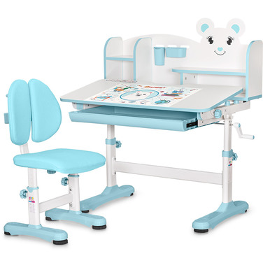 Комплект меблів (стіл + стілець + полиця) Mealux BD-29 Panda XL Blue (арт. BD-29 BL)