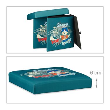 Дитячий пуф з місцем для зберігання Relaxdays