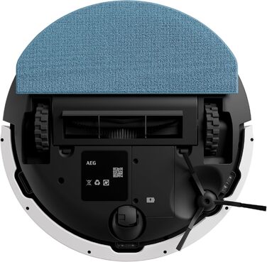 Робот-пилосос AEG AR71UW2SW з функцією миття, WiFi, LiDAR, автоматичною станцією очищення, потужність 4000 Па, 14,4 В, до 175 хв, до 140 м², бак 0,28 л, білий