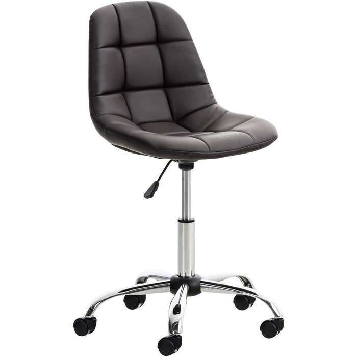 Офісний стілець Emil від CLP: регульована висота, поворотний, з оббивкою з штучної шкіри, білий (колір: коричневий)