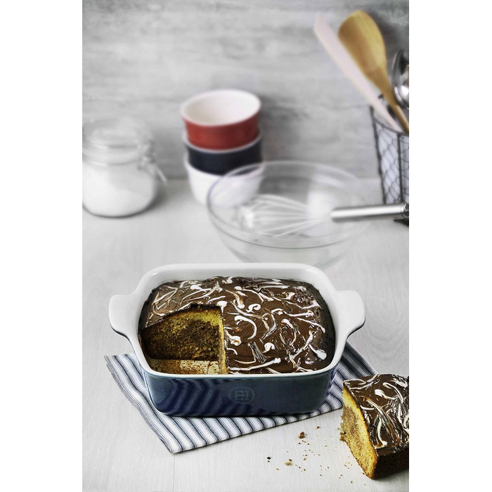 Форма для випічки Emile Henry Moderne Classics, квадратна, 22.9 x 22.9 см, блакитна Twilight Blue