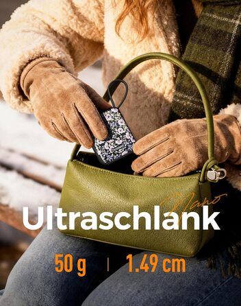 Електричні грілки для рук OCOOPA 2 шт., багаторазові, 4000mAh, USB, 3 режими нагріву, до 52°C, подарунок на Новий рік, для зими, катання на лижах, подорожей та активного відпочинку, UT5 Nano Wiesengeflüster (Ocoopa x Künstleredition) (Ocoopa x Künstleredi