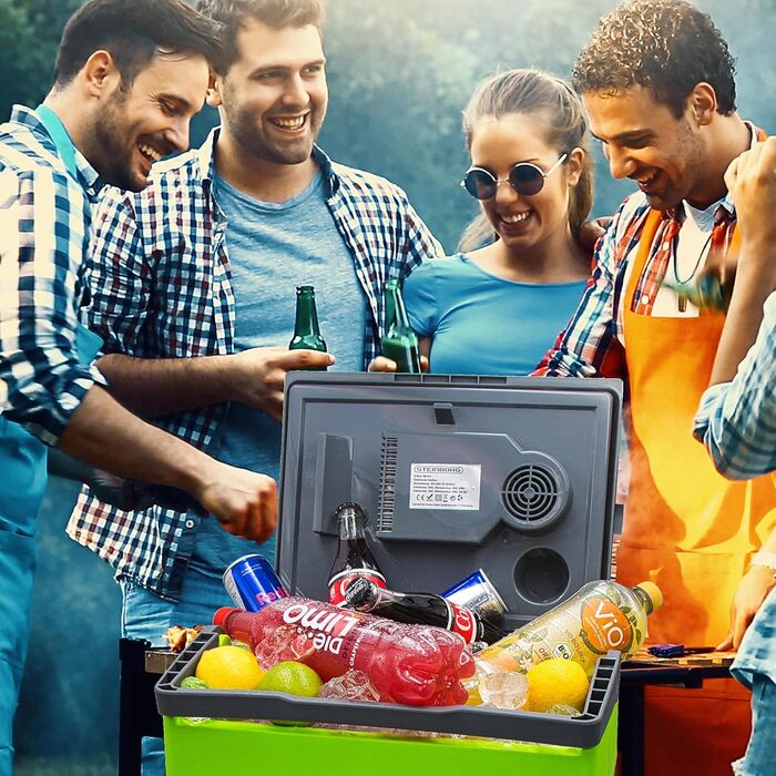 Термобокс-холодильник електричний 30л Gora Grey/Gilmo Green для авто, кемпінгу, пікніка