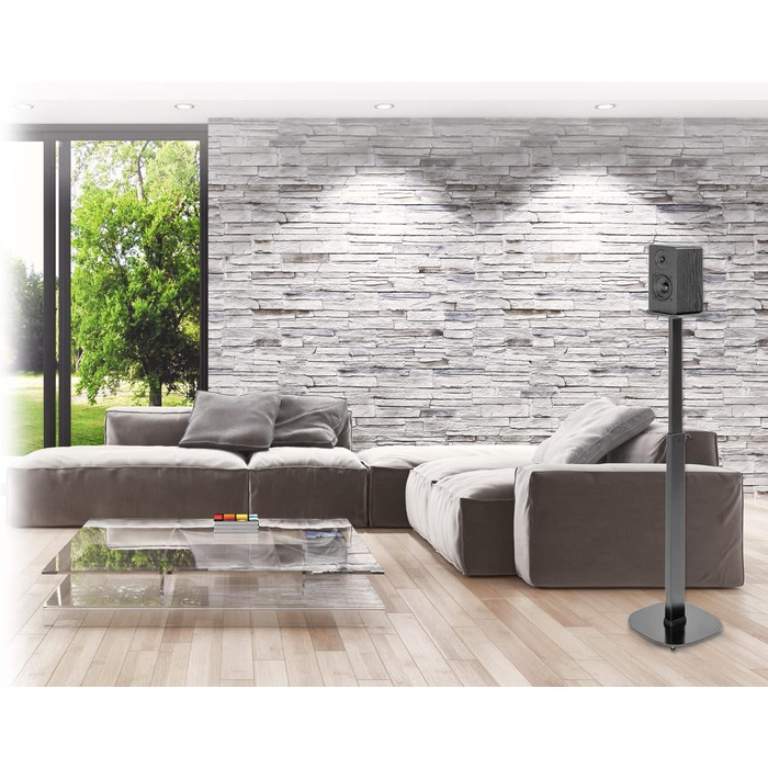 Підставки для колонок - 2 шт. Чорні, висота 727-1171 мм, вантажопідйомність 10 кг кожна