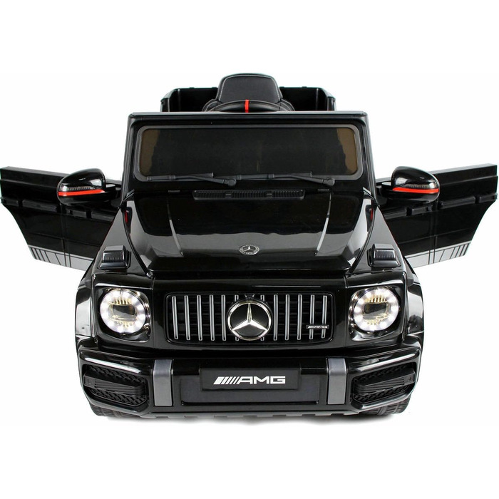 Дитячий електромобіль Mercedes G63 AMG 4x4, 180 Вт, шкіряне сидіння, 4 амортизатори, EVA-колеса, 12V 9Ah, пульт ДК, чорний