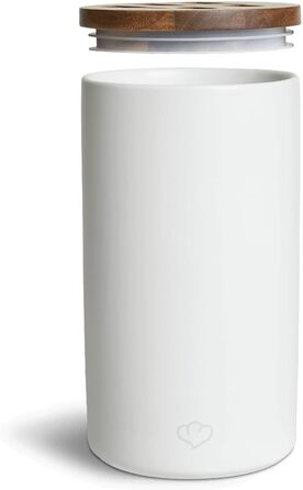 Набір ножів SpringLane 6 шт. з керамічним блоком та дерев'яним вставкою з акації, з лезами з німецької сталі та ручками з акації, білий