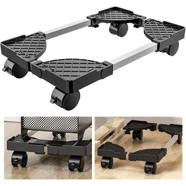 Підставка для комп'ютера SPORWAY: універсальна, на коліщатках, для під стола, білий/чорний