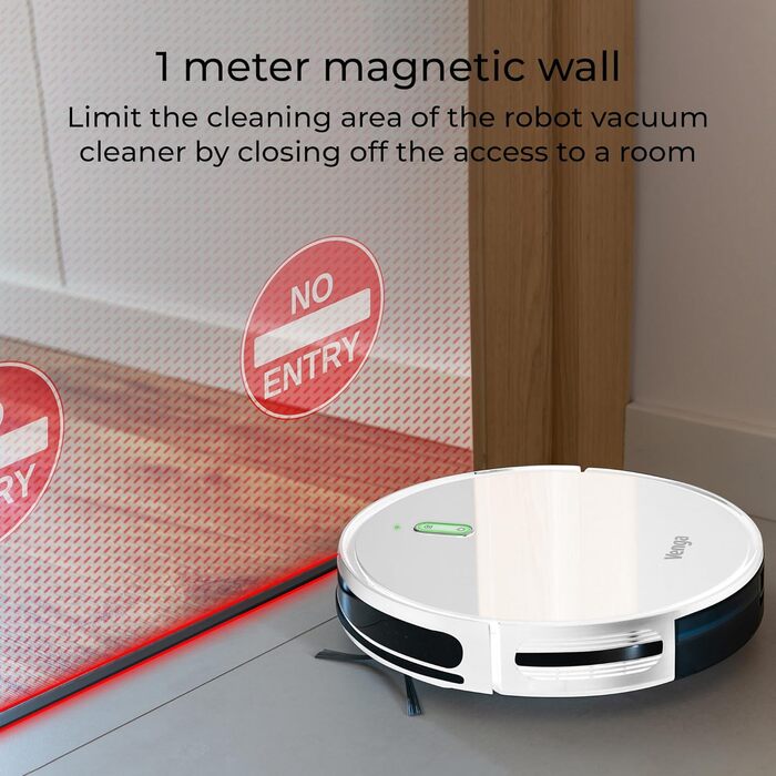 Робот-пилосос з функцією миття підлоги, гіроскопічна навігація, керування через додаток, білий, VG RVC 3001 WH, 31.7 x 7.3 см