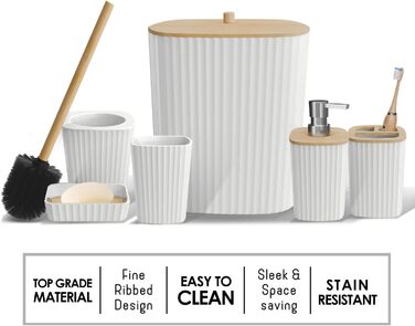 Набір аксесуарів для ванної кімнати Clara Clark Bad-Set Hunter Green (6 предметів)