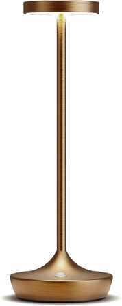 LED настільна лампа бездротова з димуванням, 3 кольори, 6000 mAh, IP54, для дому та кемпінгу (Титан)